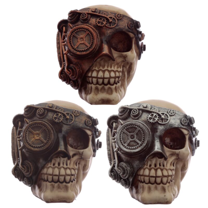Accessoire de maison tête de mort Steampunk