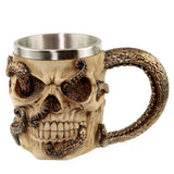 Mug décoratif crâne de poulpe couleur bronze