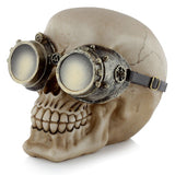 Crâne de style steam punk avec accessoire de maison de lunettes