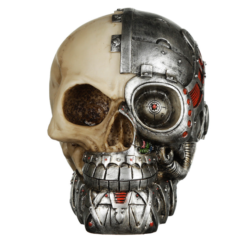 Crâne de style steam punk avec accessoire pour la maison demi-tête de robot