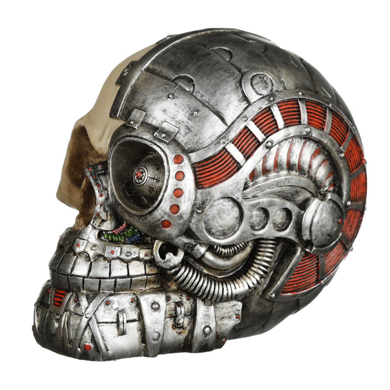 Crâne de style steam punk avec accessoire pour la maison demi-tête de robot