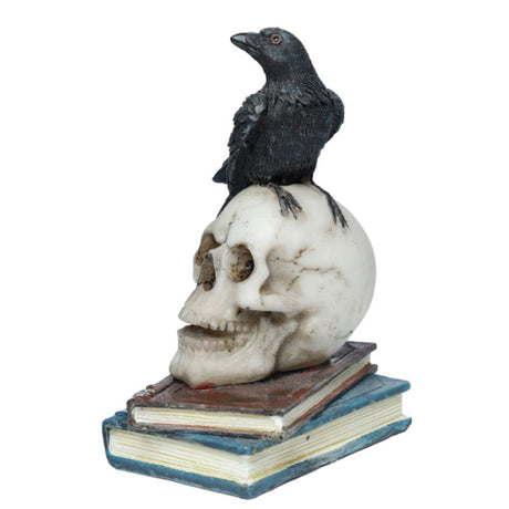 Corbeau sur des crânes, livres, accessoire pour la maison