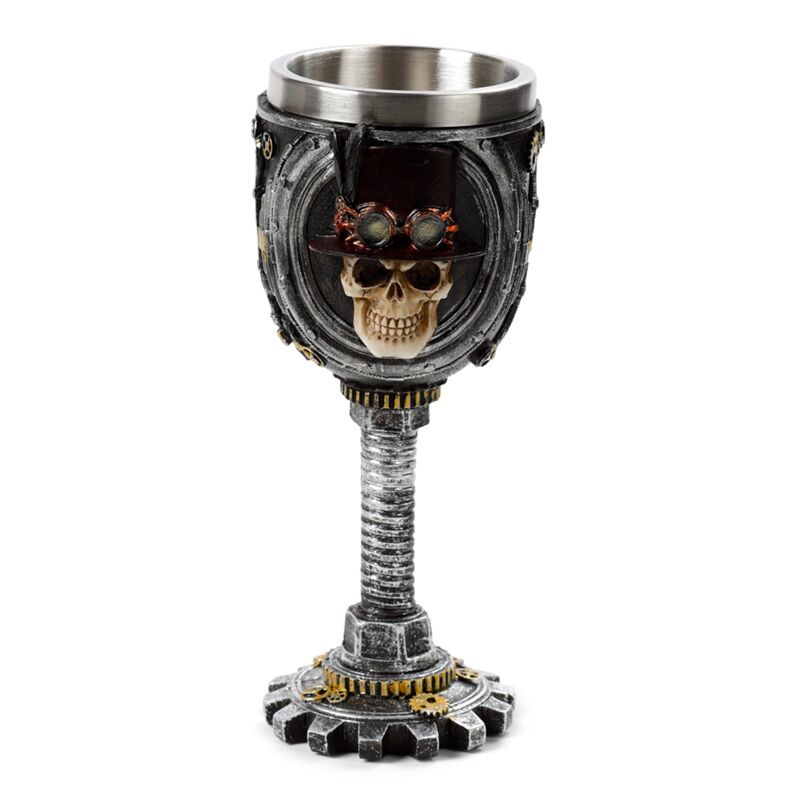 Calice décoratif crâne steampunk
