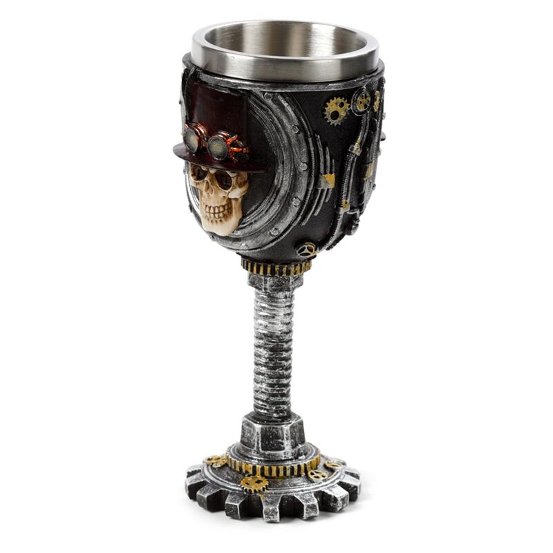 Calice décoratif crâne steampunk