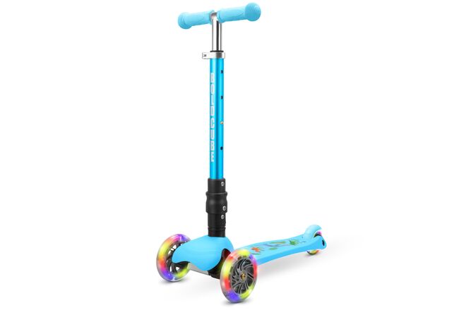 Trottinette à trois roues Boldcube Teeny Fold - bleu dinosaure