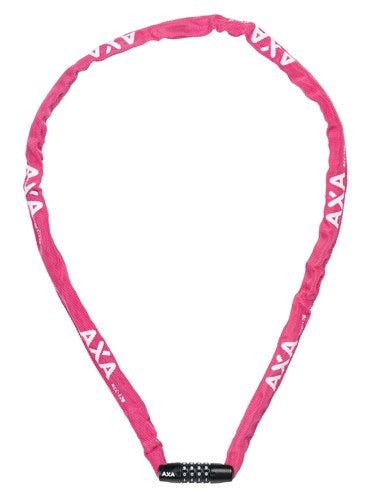 Axa antivol à chaîne rigide code rcc 120x3,5 avec housse en polyester - rose