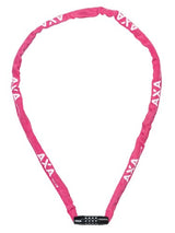 Axa antivol à chaîne rigide code rcc 120x3,5 avec housse en polyester - rose