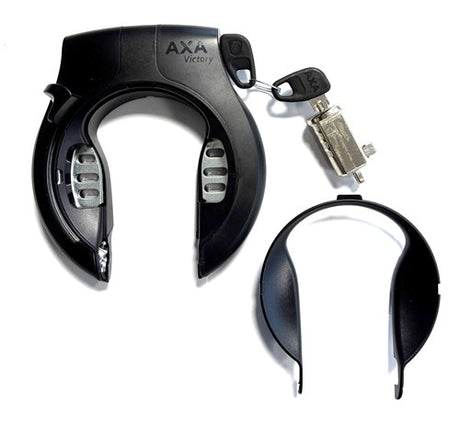 Serrure à anneau Axa Victory noir mat (+ serrure à batterie)