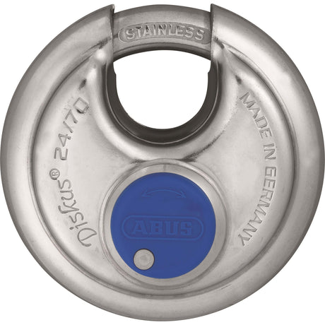 Cadenas Abus Discus - 70 mm - acier inoxydable - avec capuchon de protection bleu (emballé sous blister)