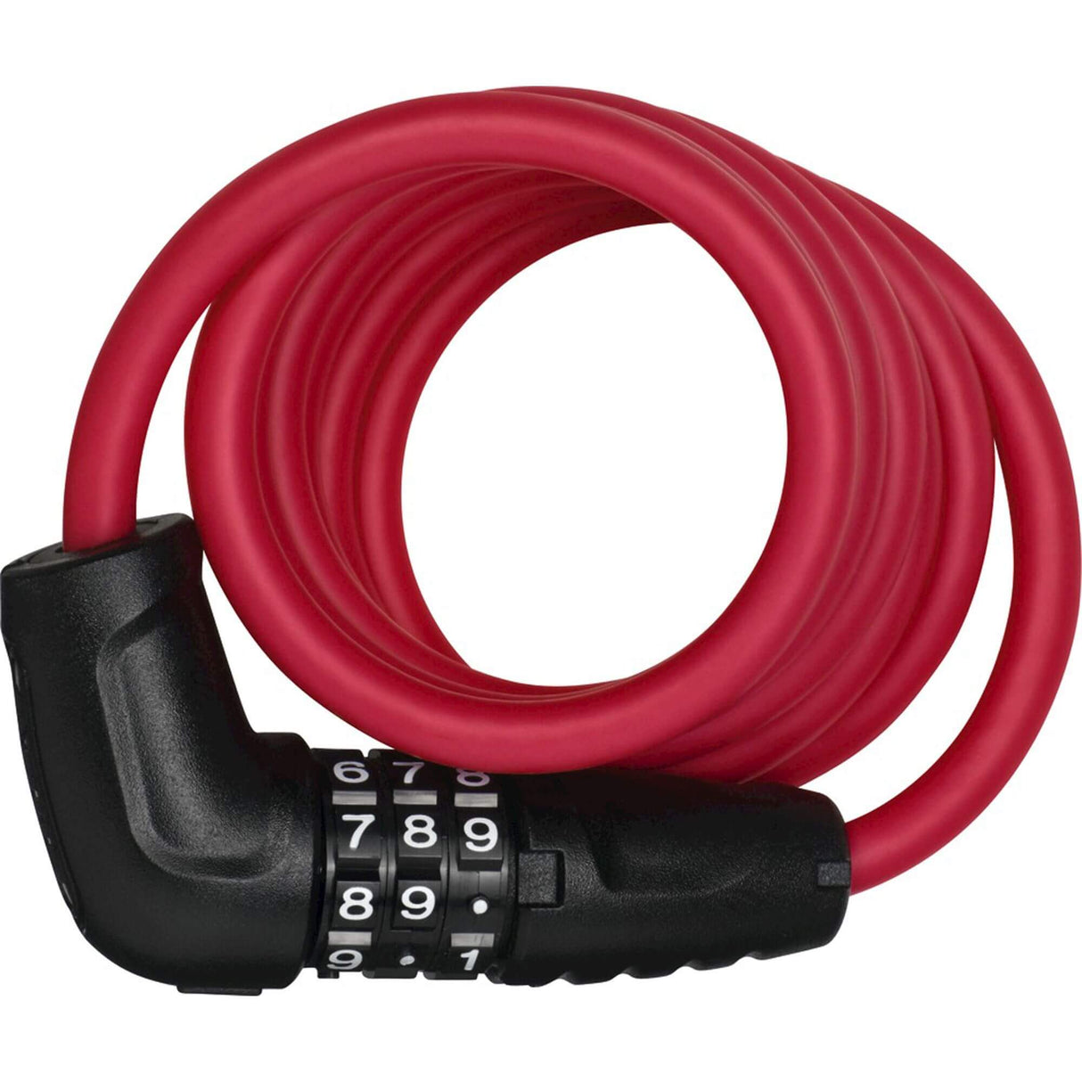 Spirálový kabel Abus Number zámek 150 cm červená