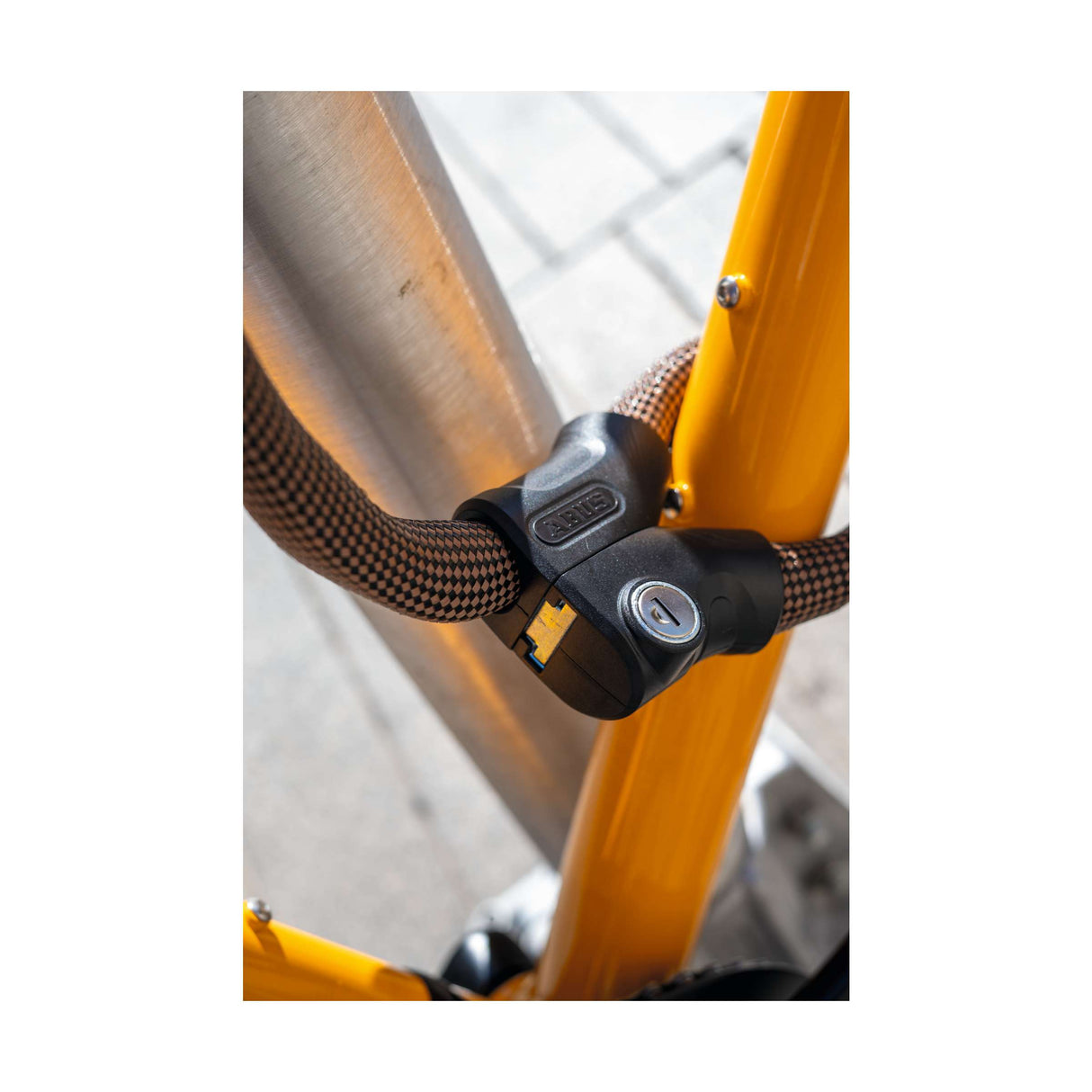 Antivol à chaîne Abus pour vélo - boucle infinie 1806 - niveau de sécurité 6 - orange - 140 cm - adapté aux vélos électriques et vélos de ville
