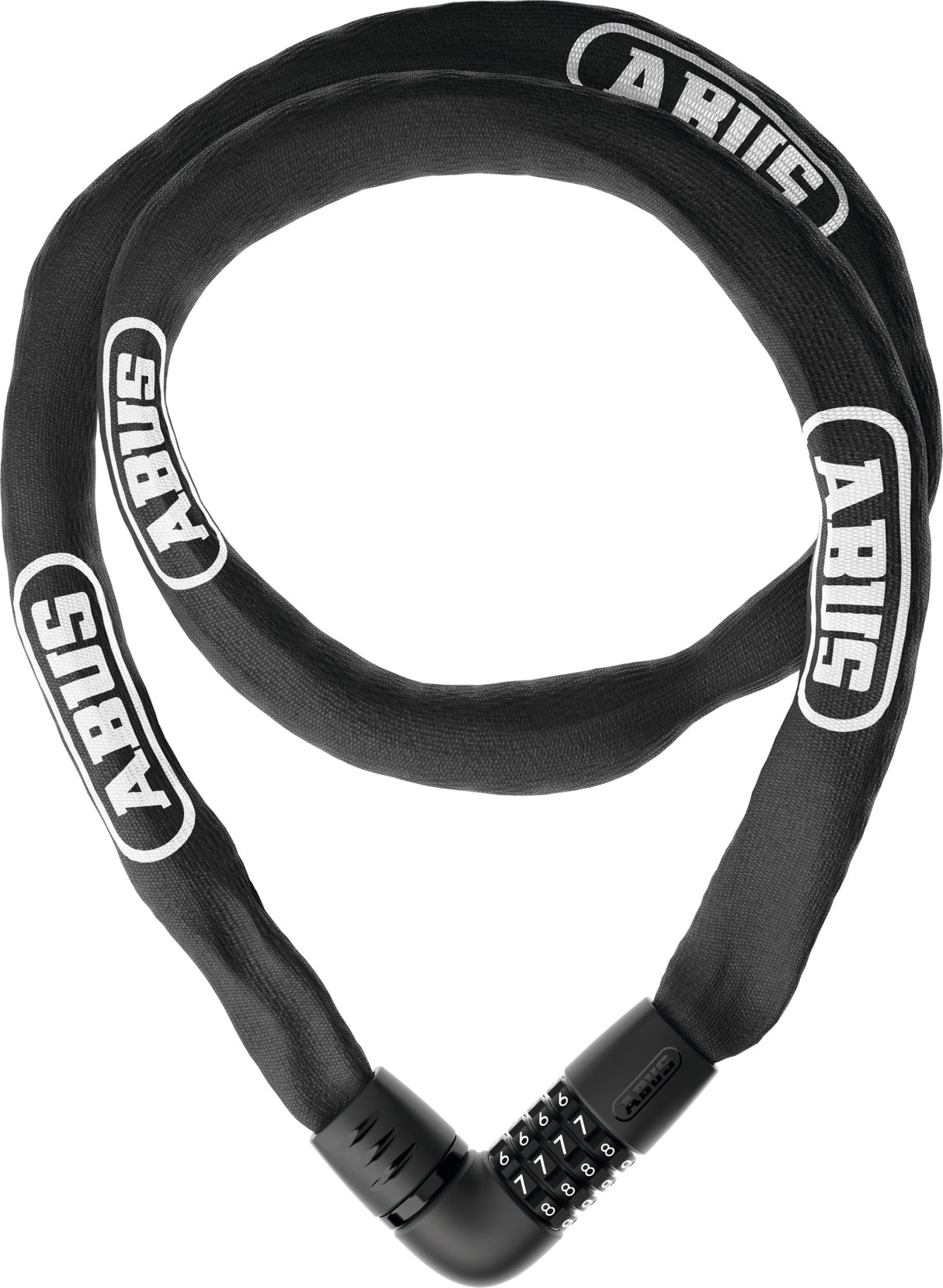 Antivol à chaîne Abus pour vélo - tresor 6807c - niveau de sécurité 7 - noir - 140 cm - adapté aux vélos électriques et vélos de ville
