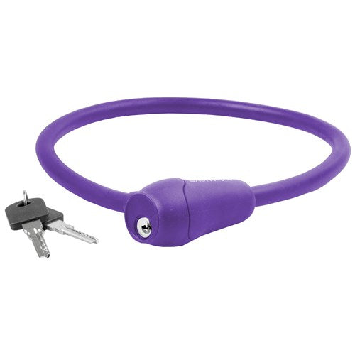 Serrure de câble M-Wave Silicone Purple 60cm12mm