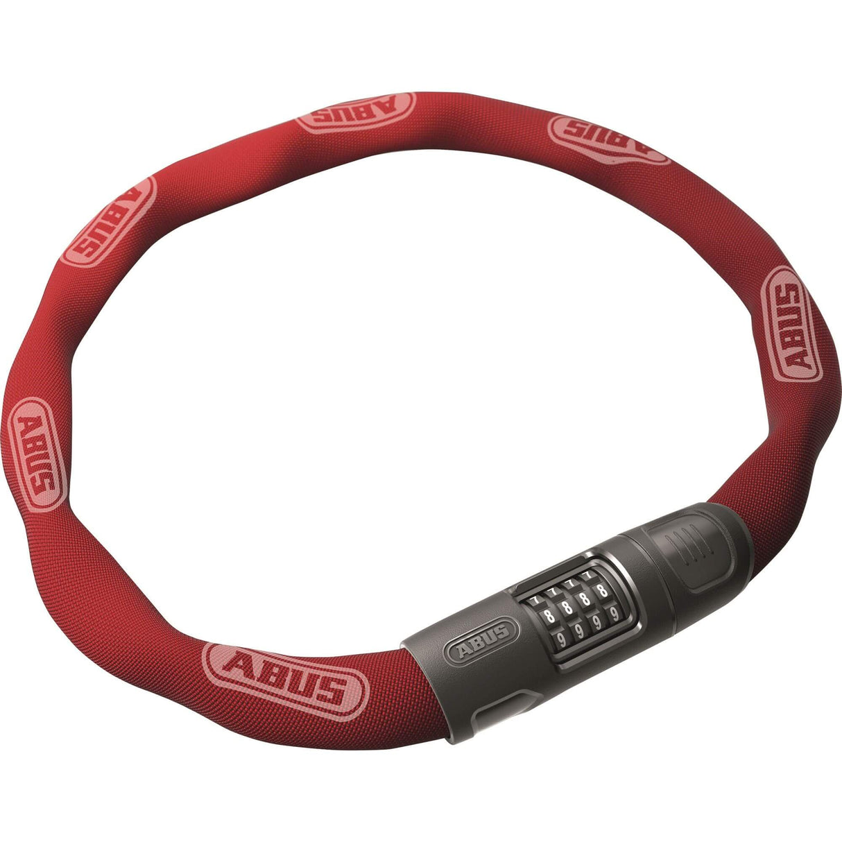 Abus chain lock 8808c 85 red, 8mm square, adjustable code