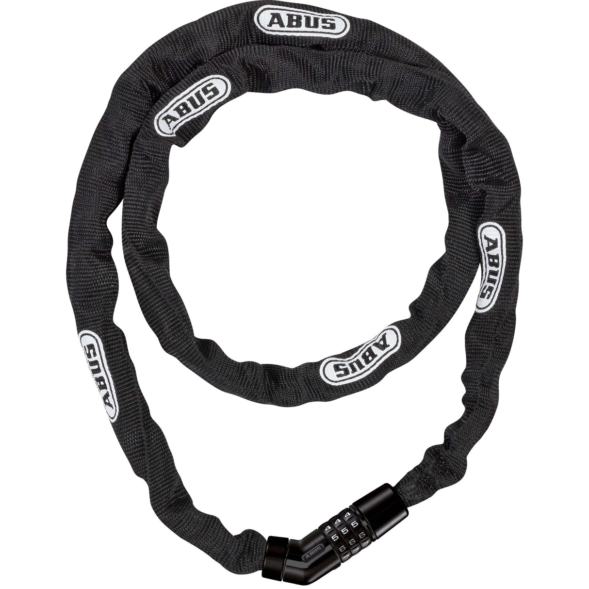 Abus 4804C 75 Bloqueo de cadena de bicicleta negra, 4 mm, 75 cm, bloqueo de figuras