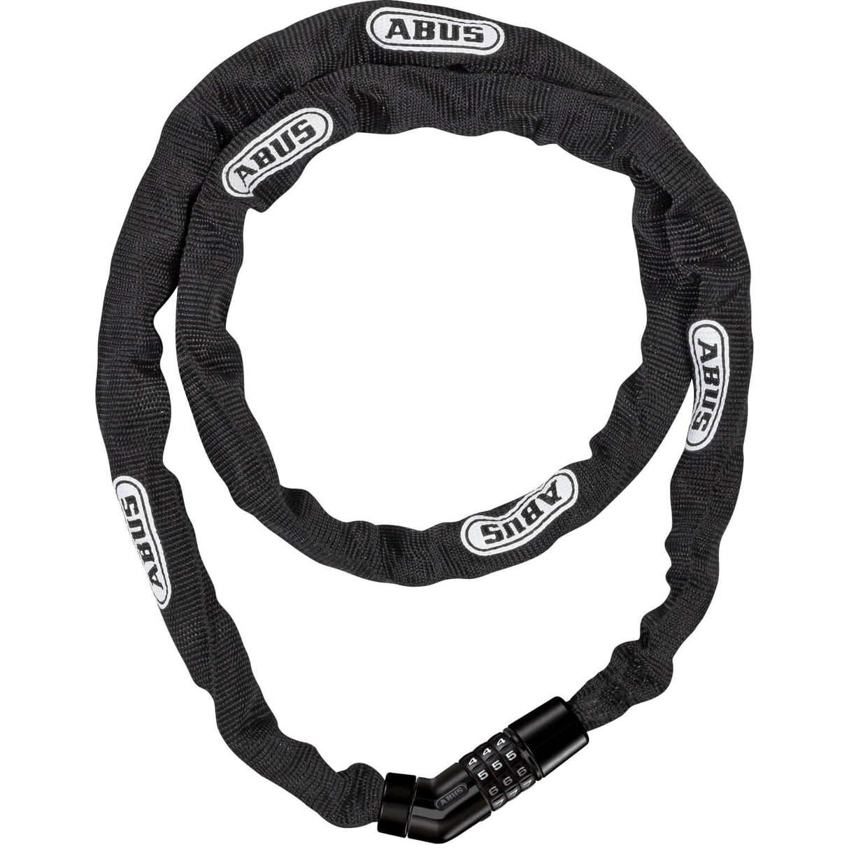 ABUS 4804C 75 Black Bicycle Chain Lock, 4 mm, 75 cm, verrouillage de la figure