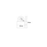 Abus Brass Crémot 65 50 mm d'or - 7 cm