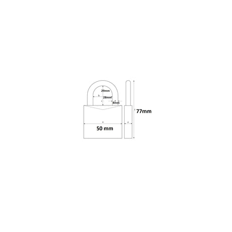 Abus Brass Crémot 65 50 mm d'or - 7 cm