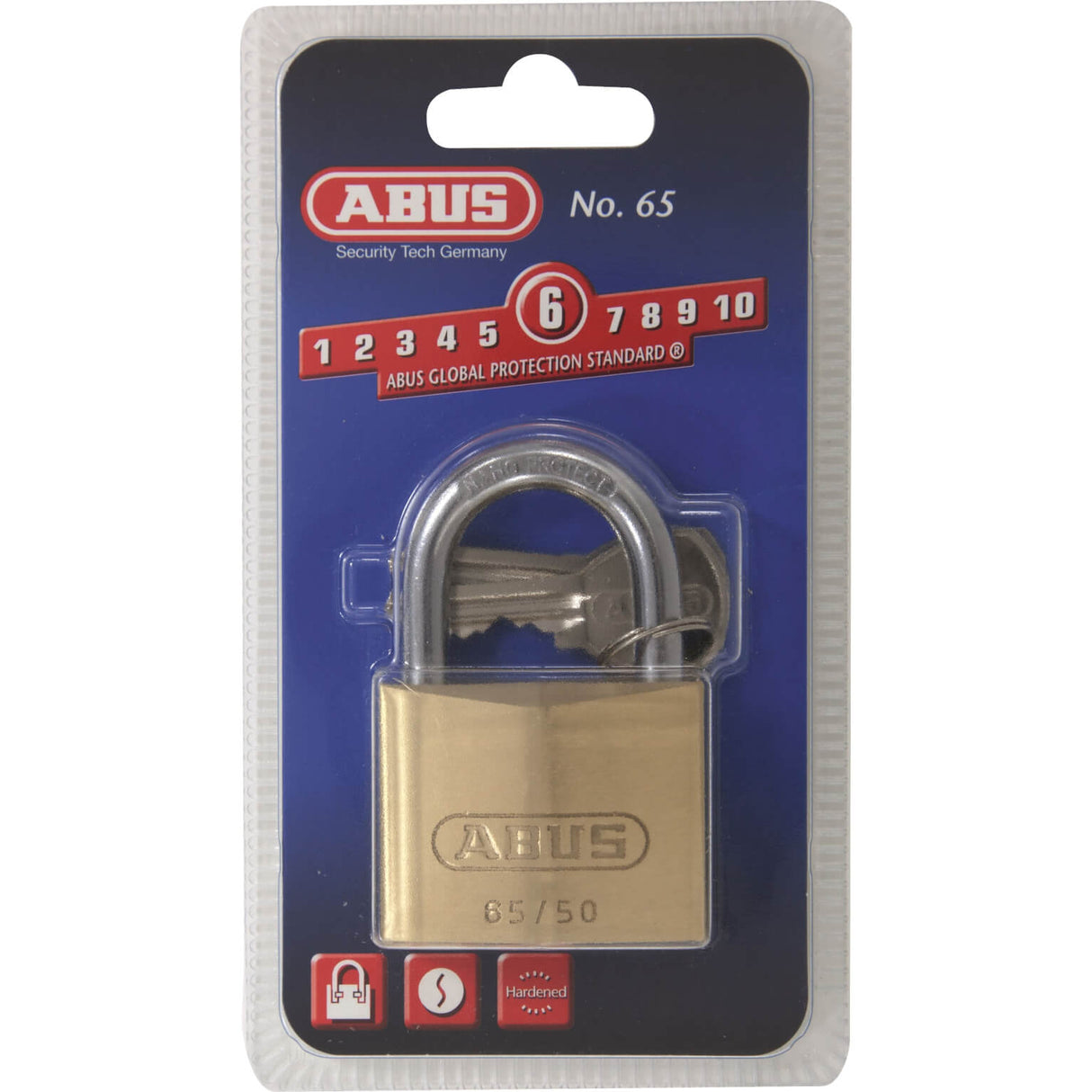 Abus Brass Crémot 65 50 mm d'or - 7 cm