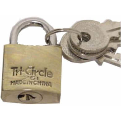 Padlock tri -circle - grigio, chiusura chiave, 20mm