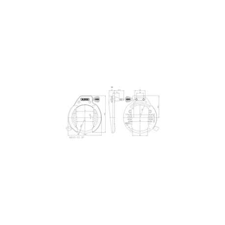Antivol de cadre Abus 52 gauche oem