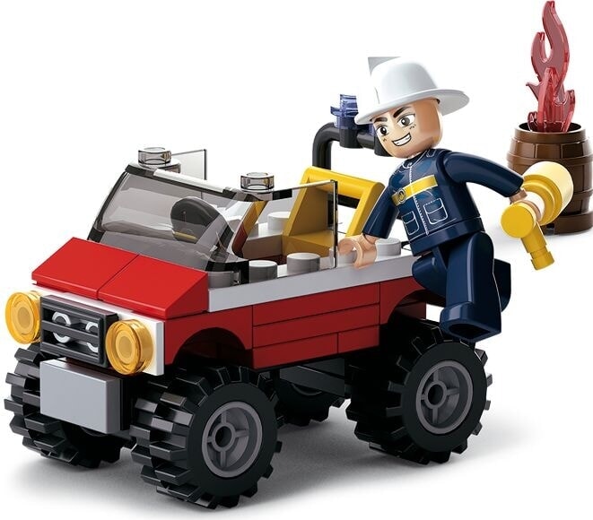 Jeep des pompiers de Sluban : 58 pièces (m38-b0621)