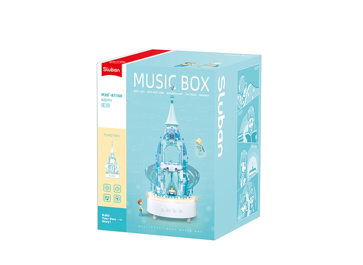 Boîte à musique Sluban château de glace, micro USB : 420 pièces (m38-b1168)