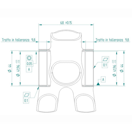 Miche bracketas press-fit 68 x 42mm evo max