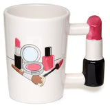 Mug en céramique avec anse en forme de rouge à lèvres