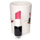 Mug en céramique avec anse en forme de rouge à lèvres