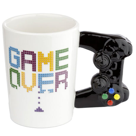 Tasse en céramique à anse en forme de game over