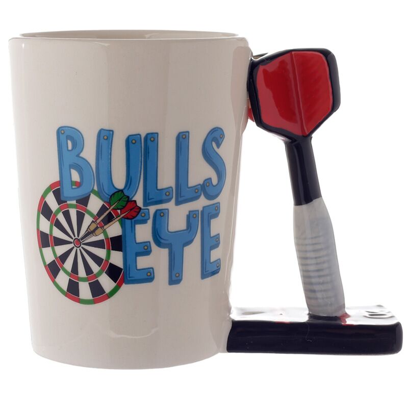 Mug en céramique avec anse en forme de fléchette