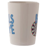 Mug en céramique avec anse en forme de fléchette