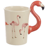 Mug en céramique avec anse en forme de flamant rose