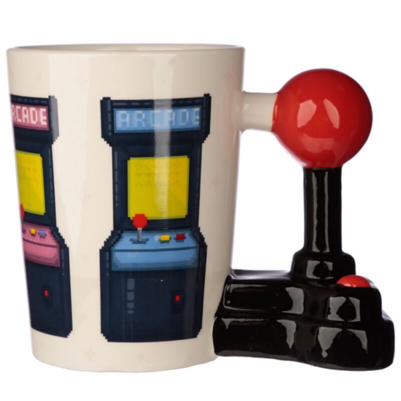 Tasse en céramique avec poignée en forme de joystick Game Over
