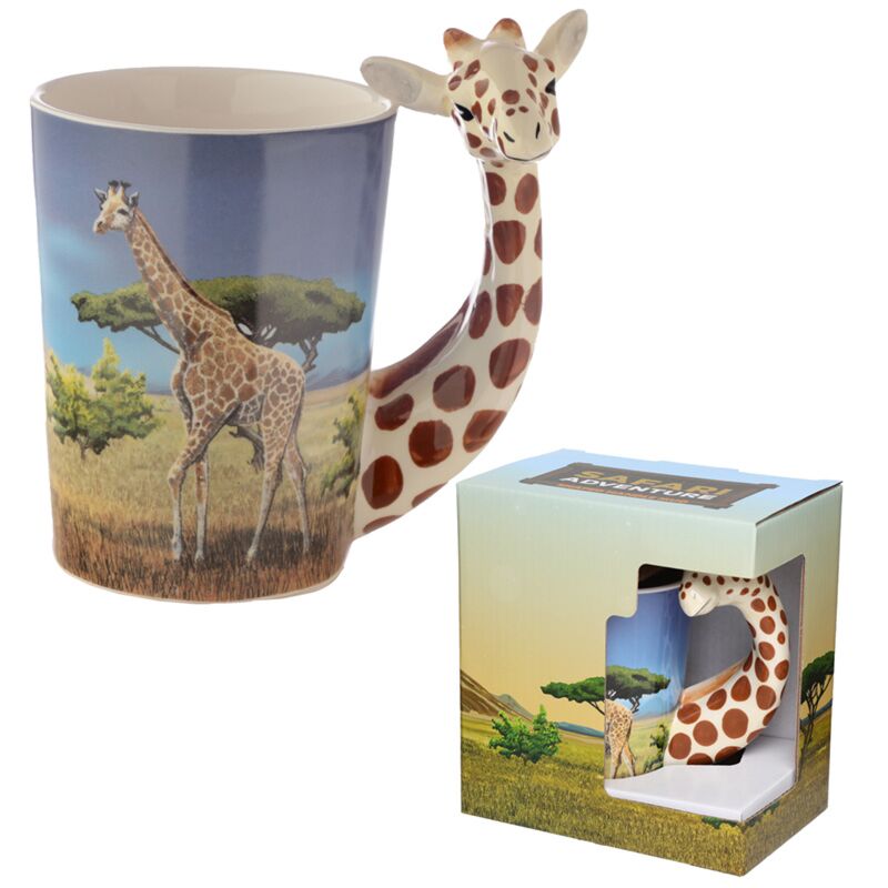 Mug en céramique avec anse en forme de girafe