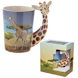 Mug en céramique avec anse en forme de girafe