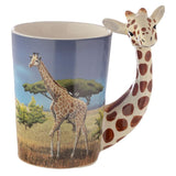 Mug en céramique avec anse en forme de girafe