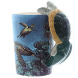 Mug en céramique avec anse en forme de tortue