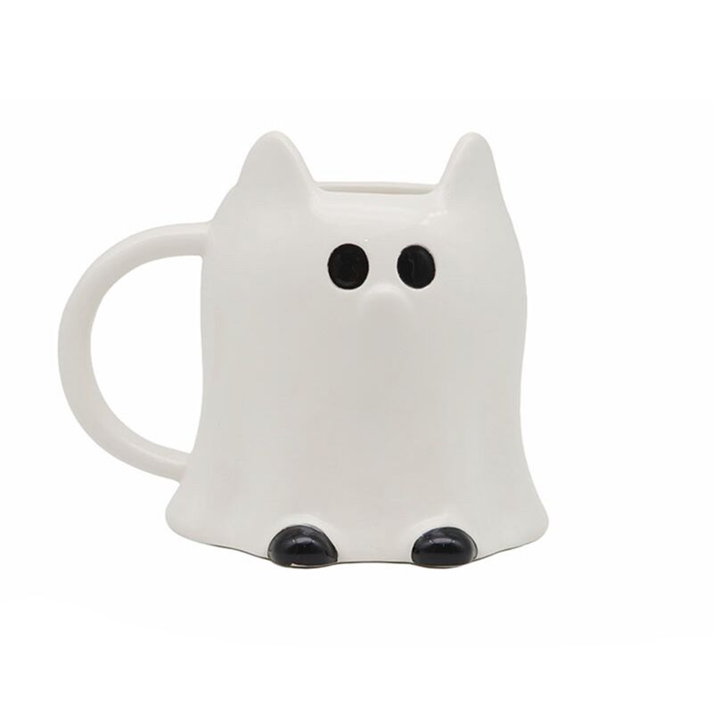 Tasse en forme de fantôme de chat effrayant