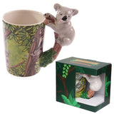 Mug en céramique avec anse en forme de koala blanc