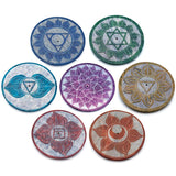 Porte-encens rond chakra en stéatite
