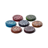 Porte-encens rond chakra en stéatite