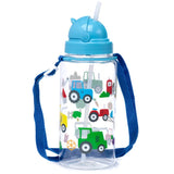Gourde enfant Ecozen 450ml paille rabattable petits tracteurs