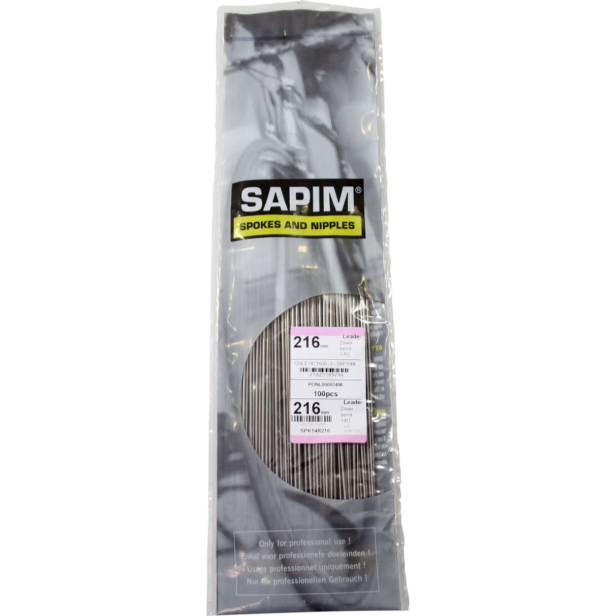 Sapim Spaak Leader 14-216 en acier inoxydable Z Nippel (1 pièce)