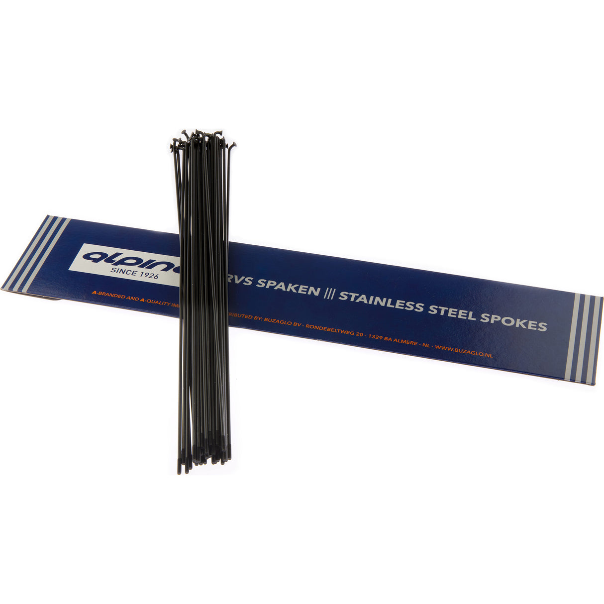 Alpina Spaken 14g (2,00 mm) 256 mm en acier inoxydable noir (P36)