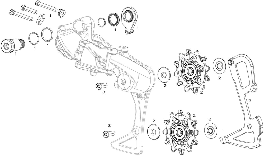 Dérailleur arrière Sram gx dh dérailleur arrière. gx dh moyen a3