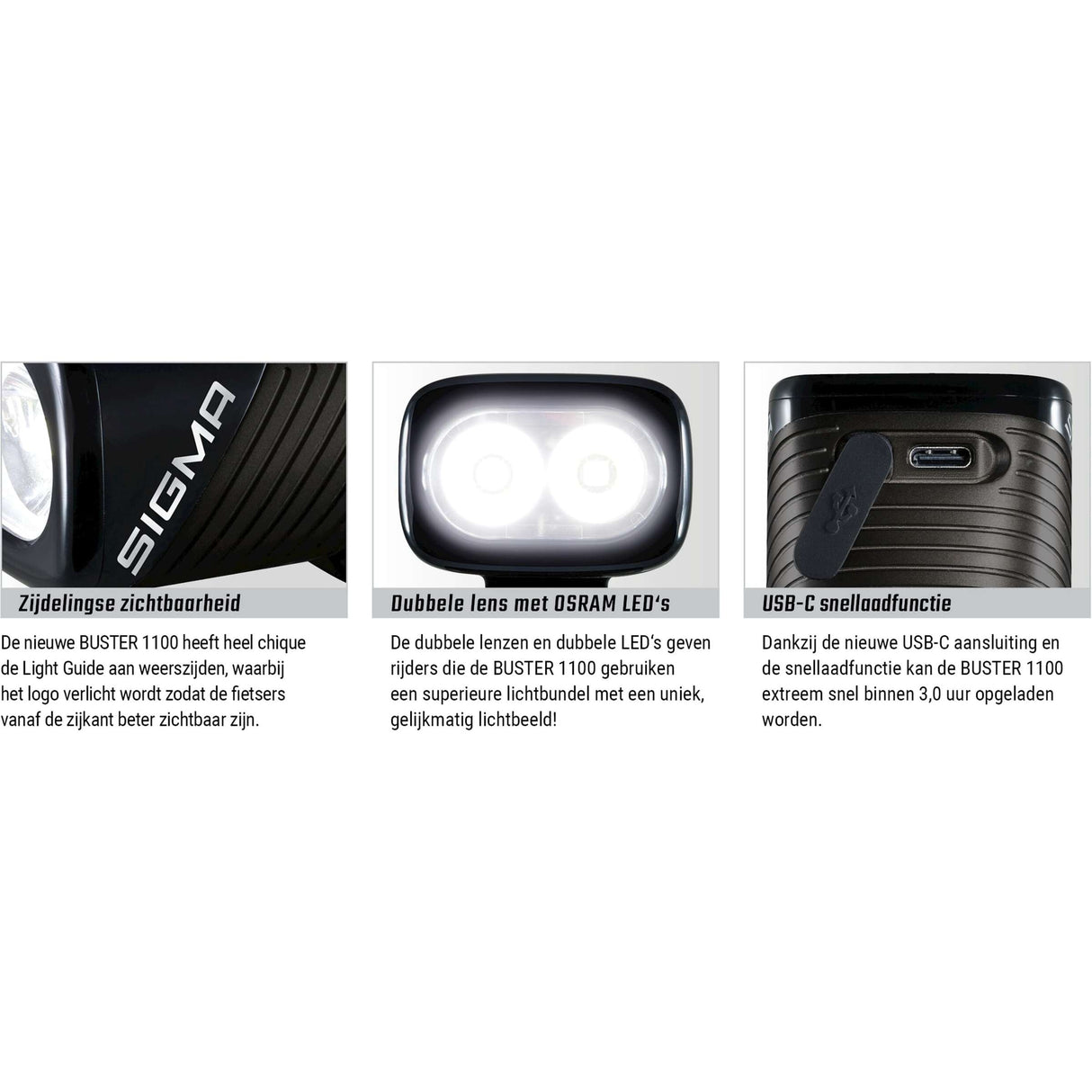 Éclairage SET SIGMA BUSTER 1100 USB + BUSTER RL 150 FLASH USB