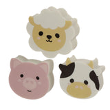 Lot de 3 gommes ferme