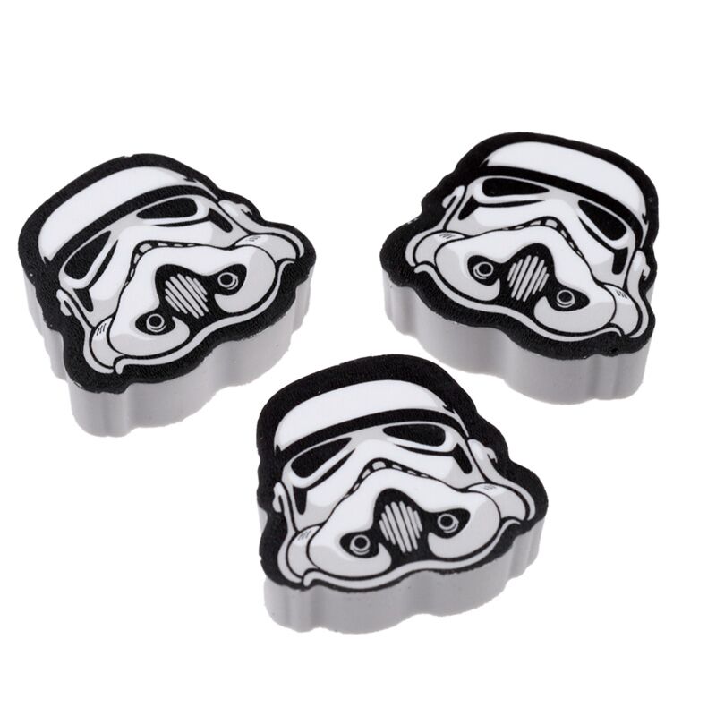 Lot de 3 gommes Stormtrooper originales